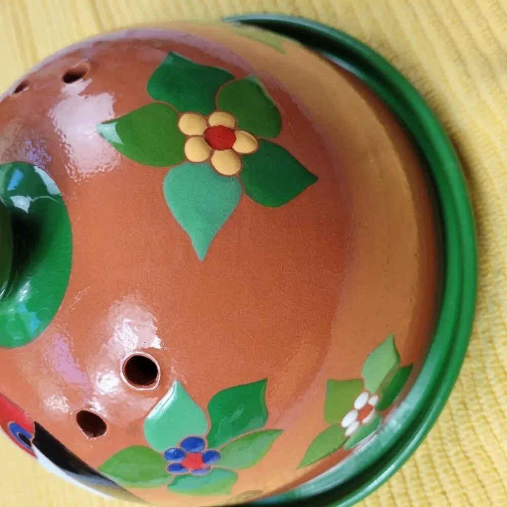 2 piece Cheese or Butter Decorative Terracotta Storage Dome from Brazil